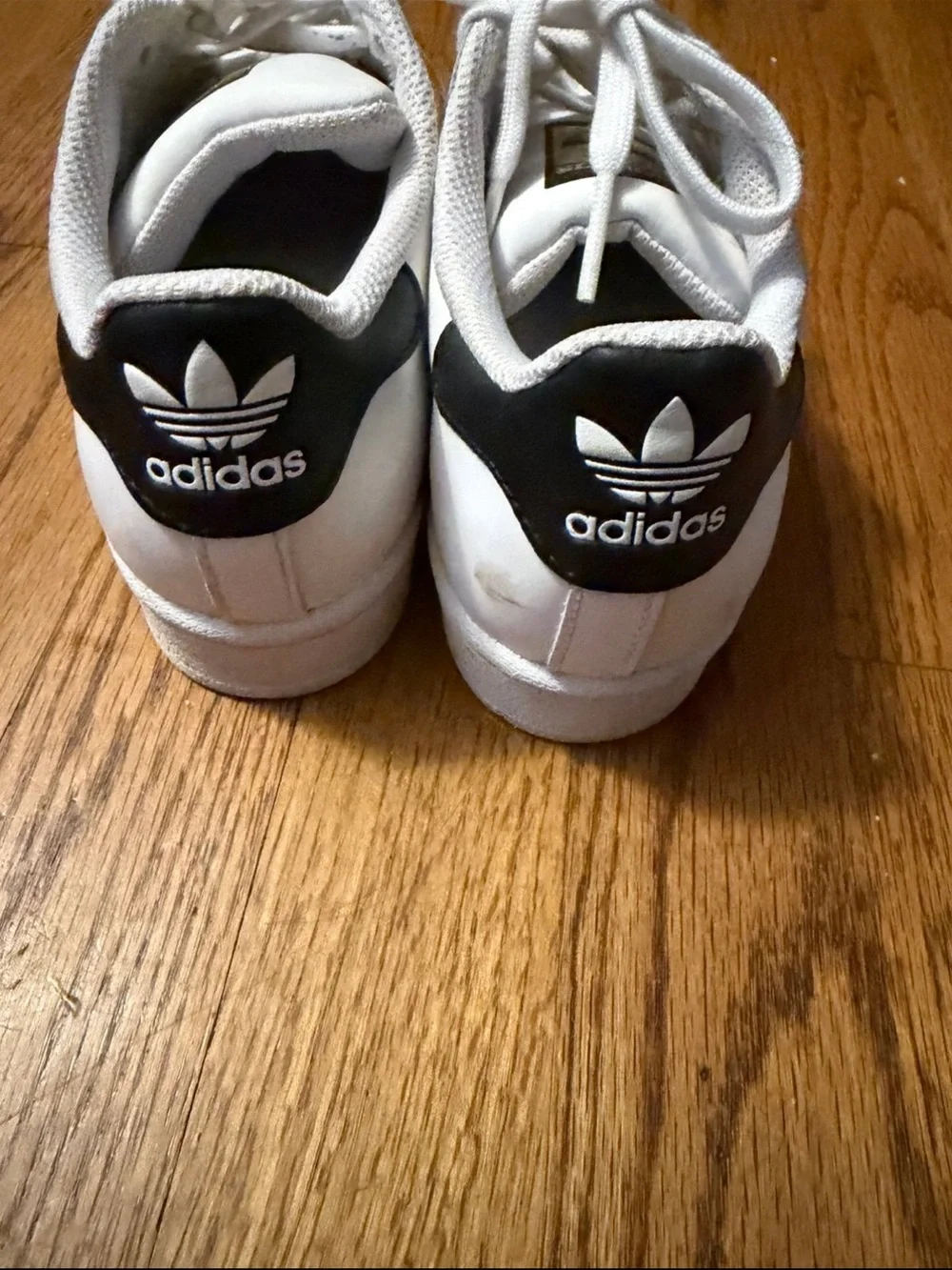 adidas Kids Superstar Sneakers - White with Black Stripes